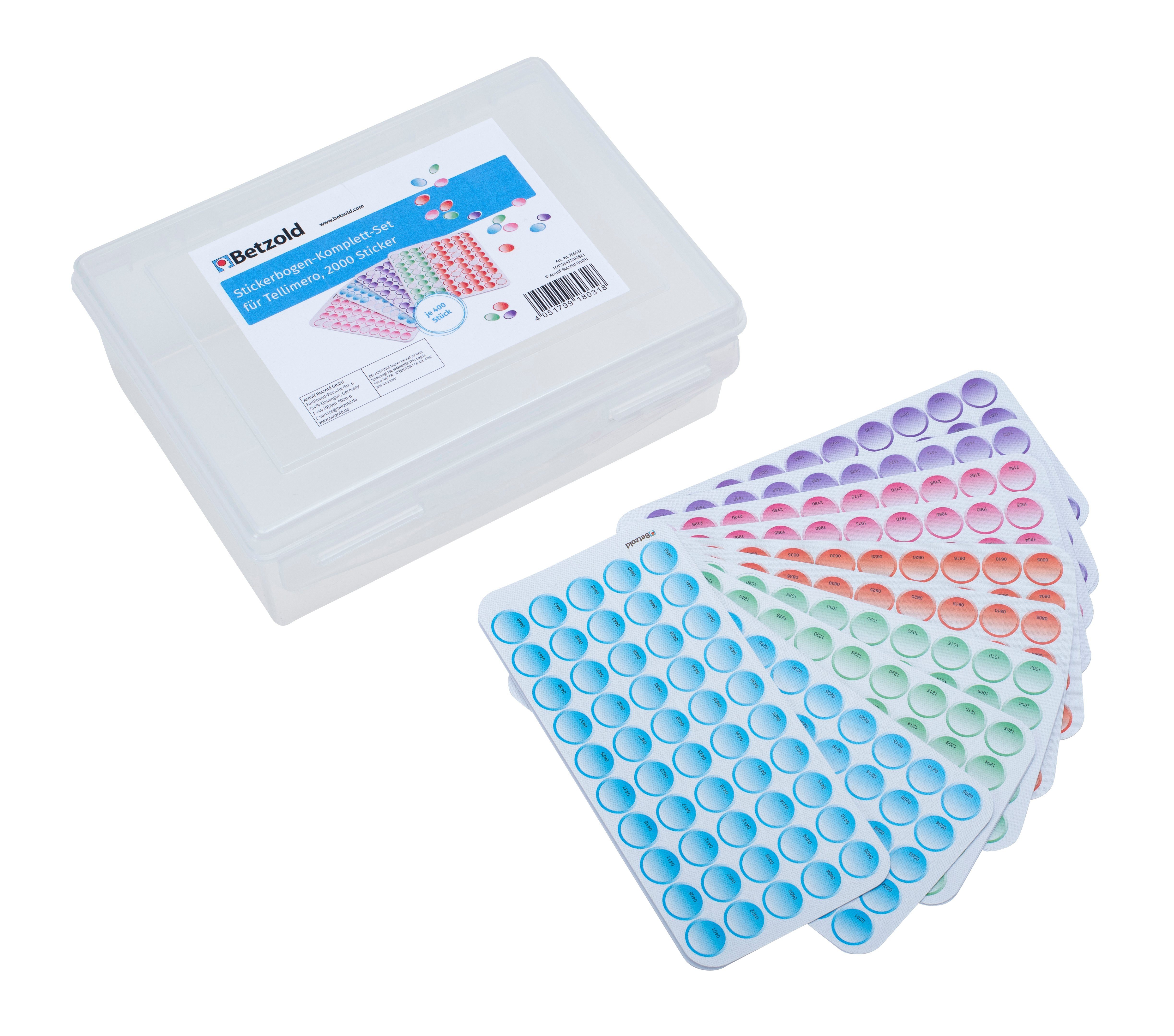 Tellimero Lernspielzeug Stickerbogen-Komplett-Set