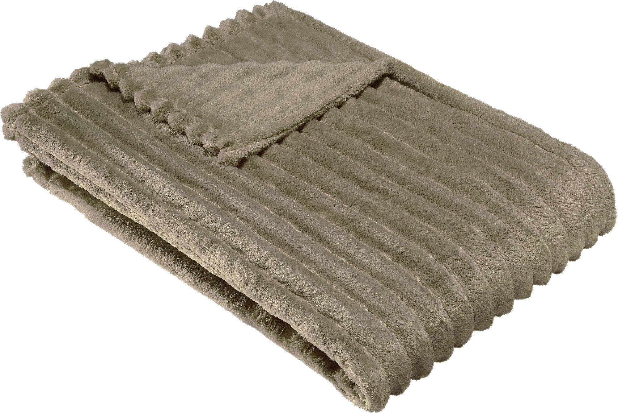 Wohndecke Wohndecke "Aosta", Erwin Müller, Fleece in Cordoptik Uni