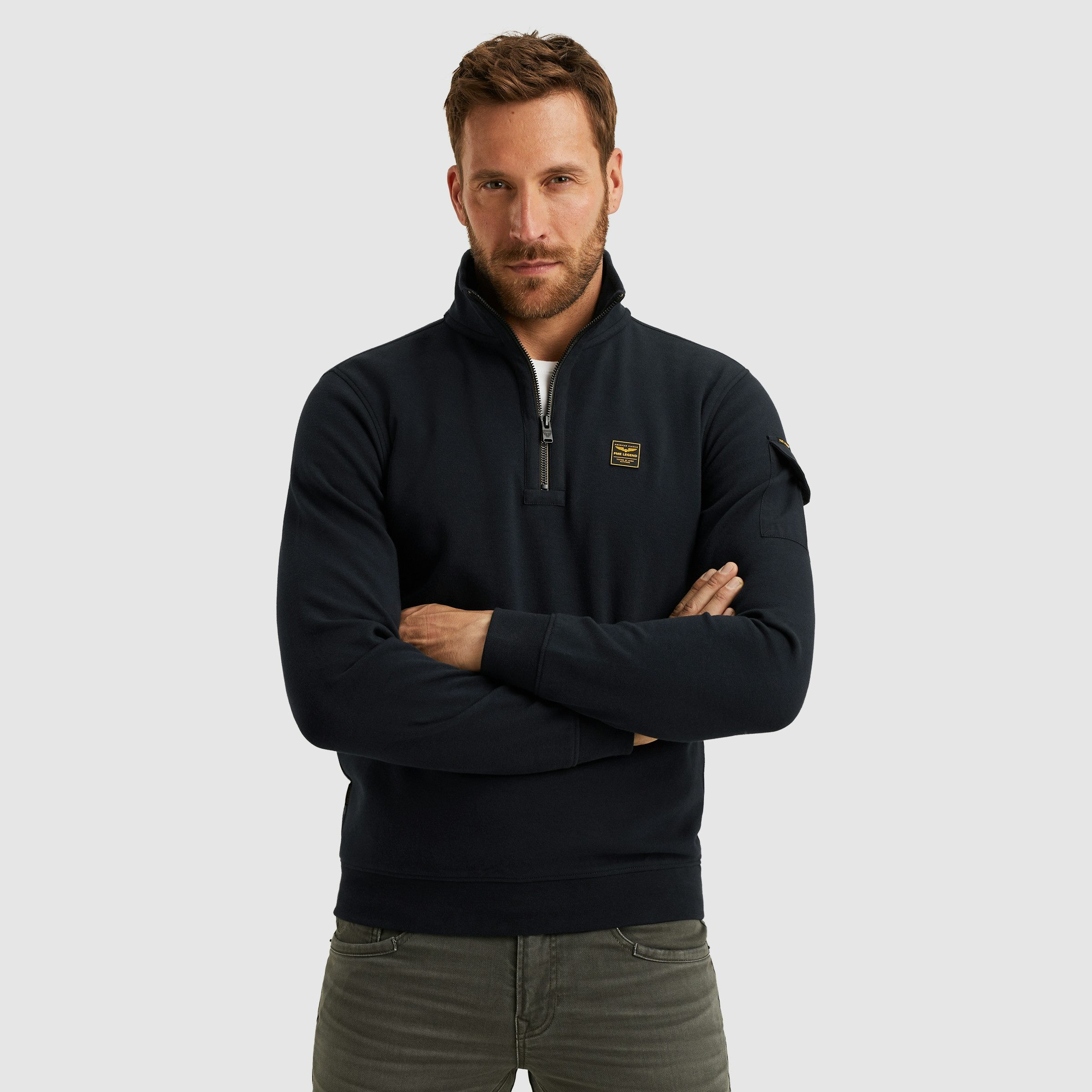 PME LEGEND Sweatshirt mit Logo Stickerei