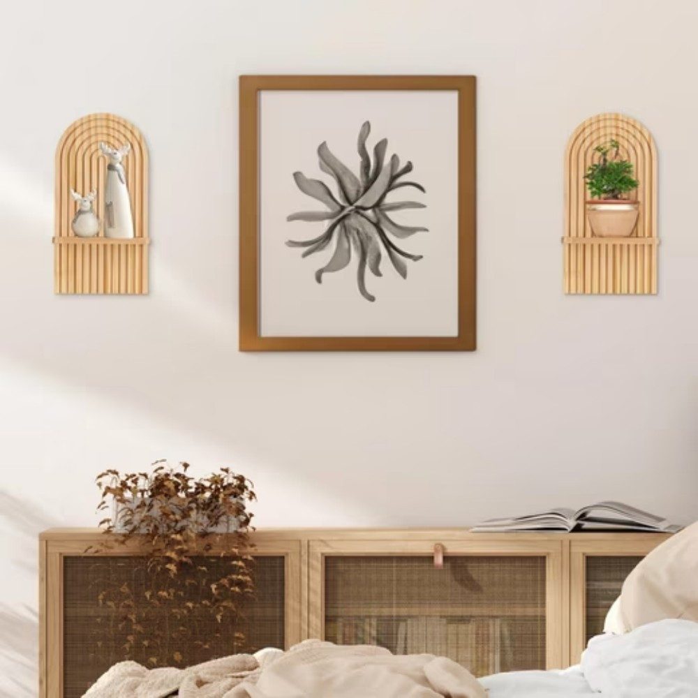 POPOLIC Wandregal 2 Stück Holz Boho günstig online kaufen