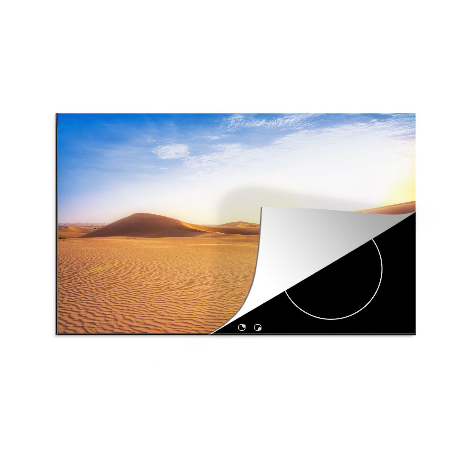 MuchoWow Herdblende-/Abdeckplatte Kamel - Wüste - Sand, Vinyl, (1 tlg), 81x52 cm, Induktionskochfeld Schutz für die küche, Ceranfeldabdeckung