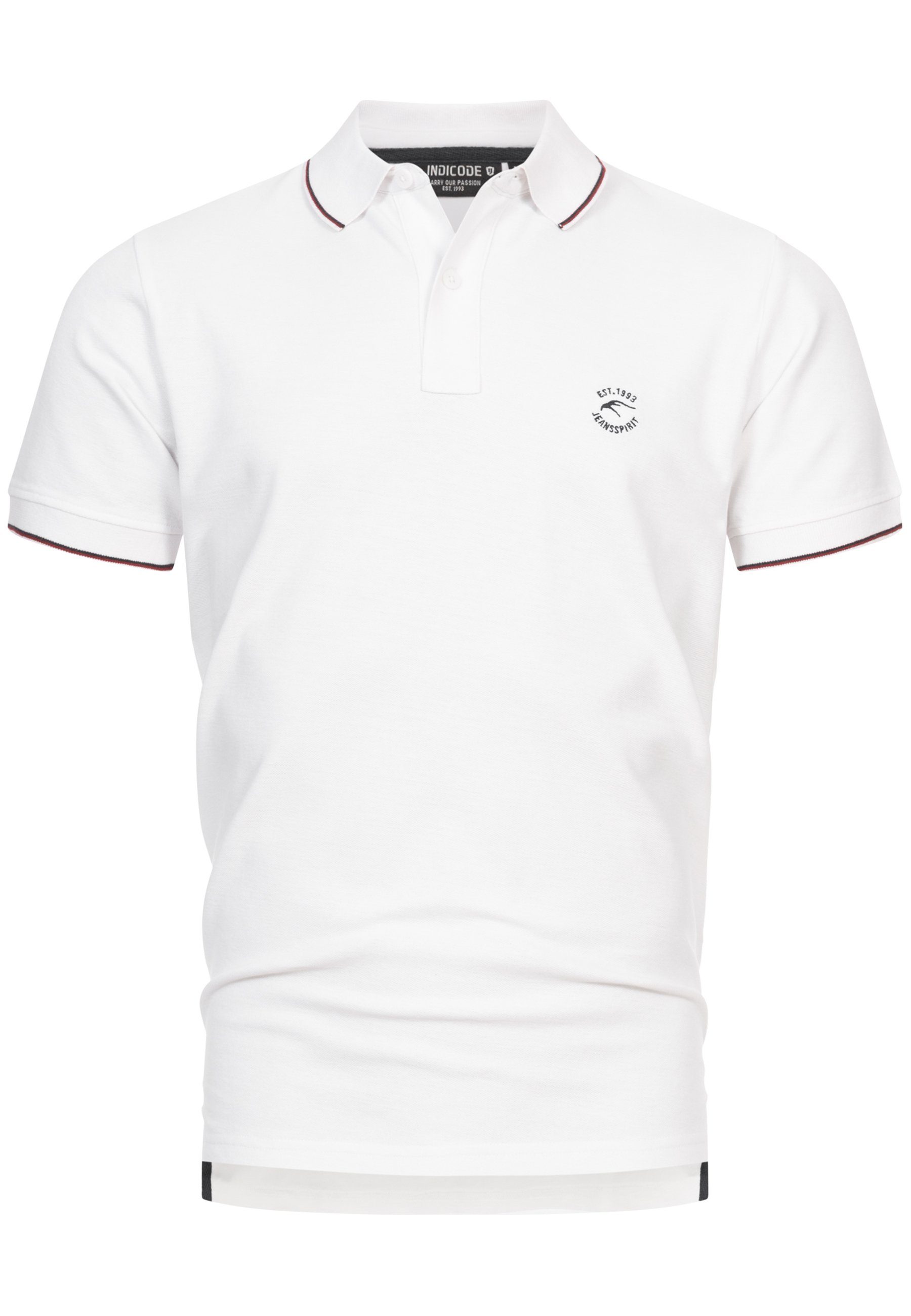 Indicode Poloshirt Wallo Offwhite