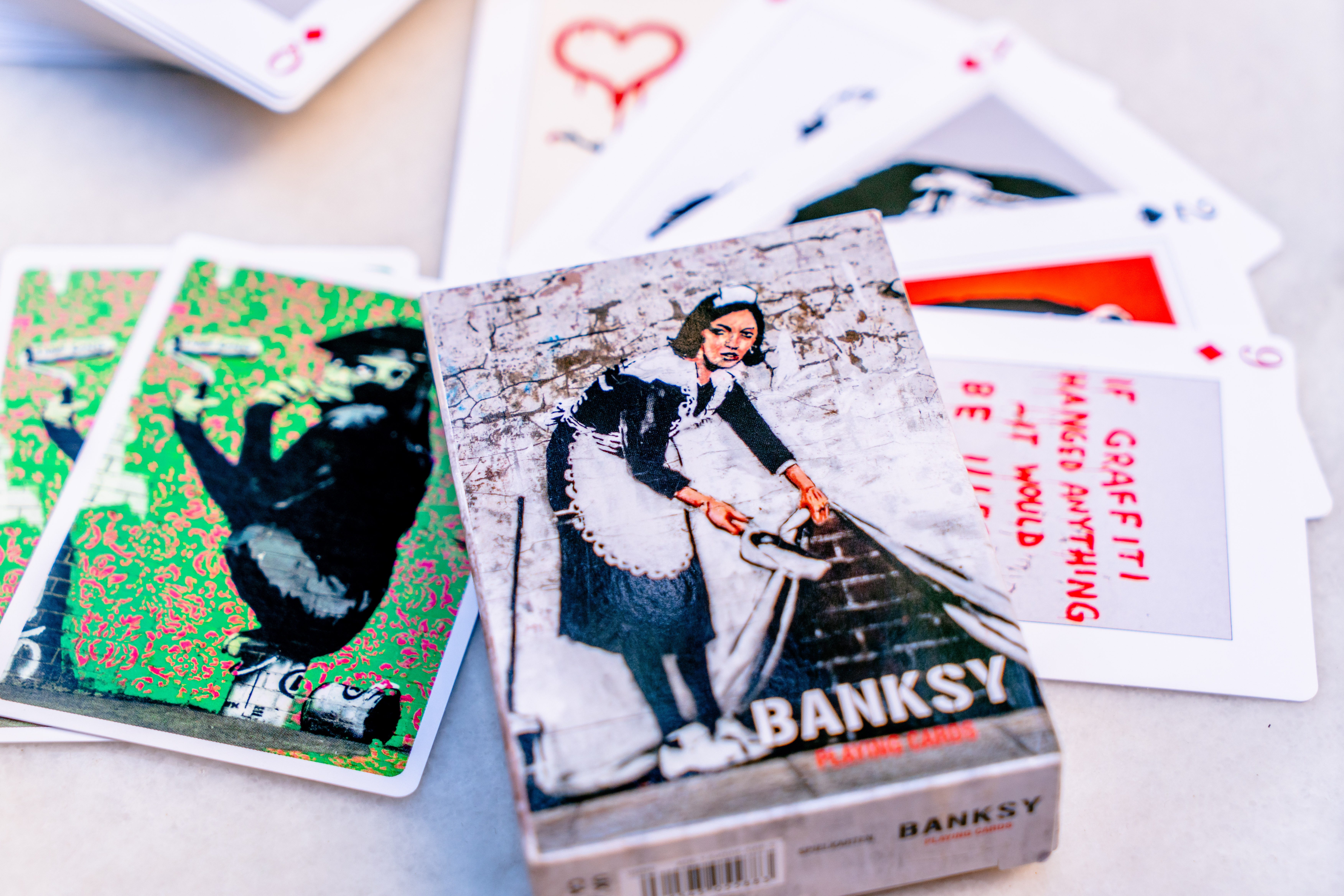 AvantgART Spiel Banksy Spielkarten, Pokerkarten, Banksy Kunstdruck