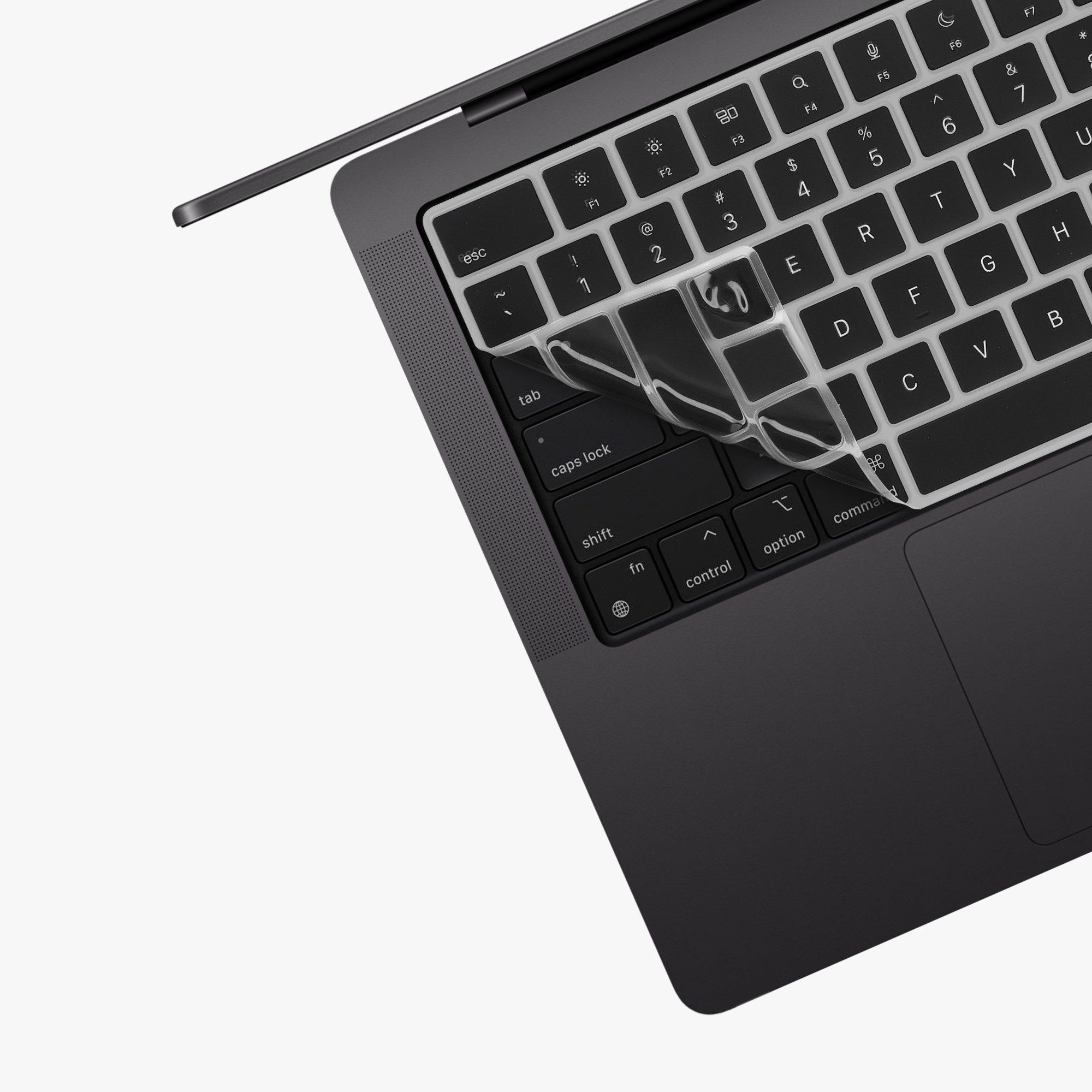 kwmobile Schutz-Set Silikon Tastaturschutz für Apple MacBook Pro 14 M5 2026 A3426, QWERTY US Keyboard Cover Abdeckung - Schwarz – Bild 4 von 5