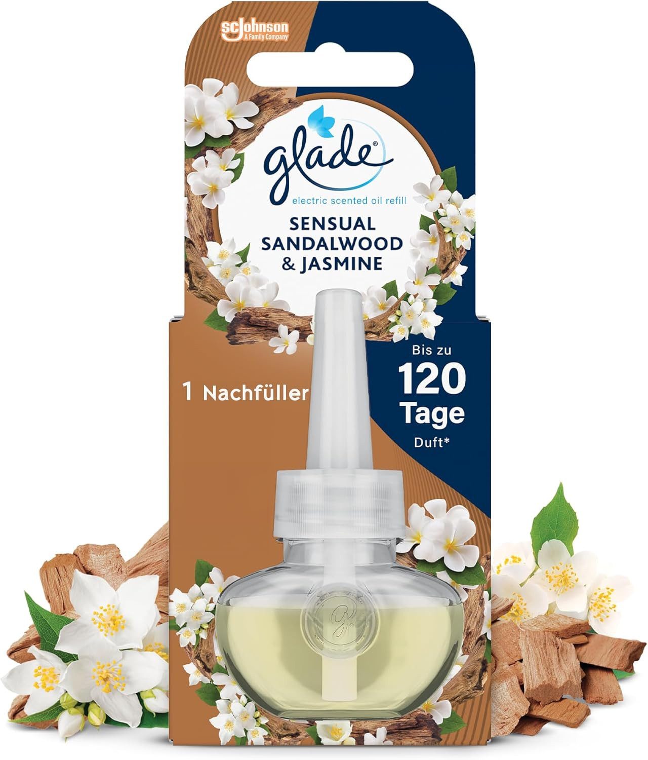 Glade Raumduft electric scented oil Nachfüller, Sensual Sandalwood & Jasmine, 20 ml