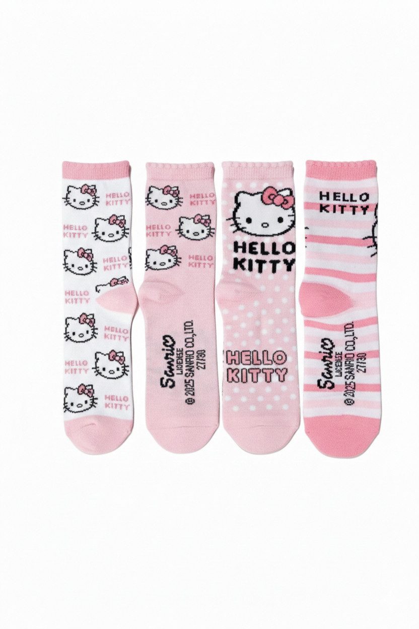 SANRIO Socken Socken 4er-Pack – Hello Kitty (Set)