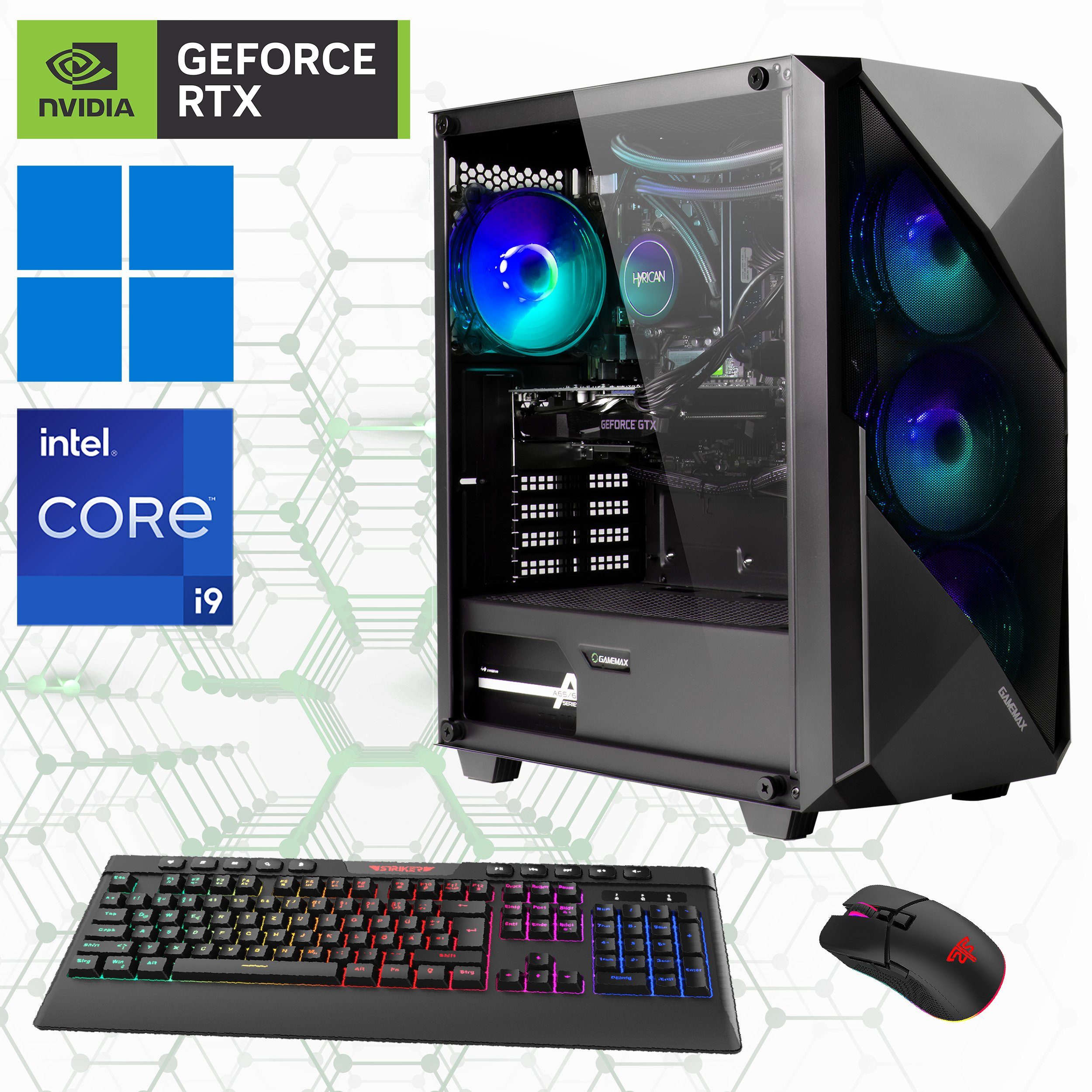 Hyrican Striker 7223 Gaming-PC (Intel® Core i9 14900KF, RTX 4080 Super, 32 GB RAM, 2000 GB SSD, Wasserkühlung, DDR5-RAM, PCIe SSD Gen4, Windows 11)