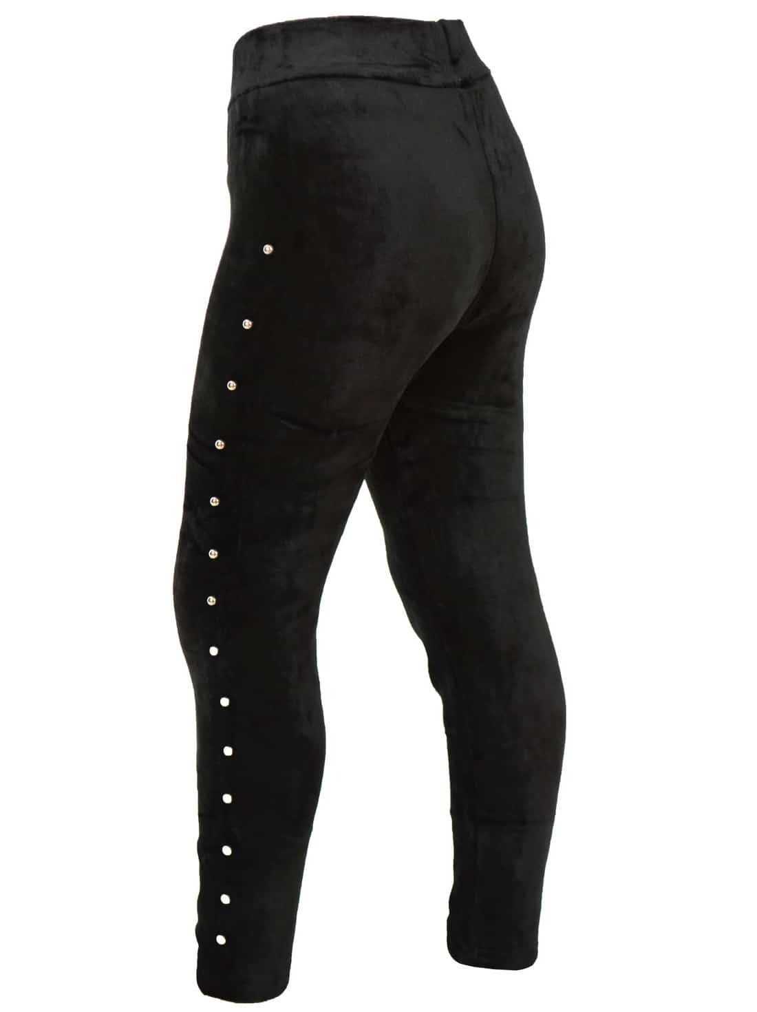 KMISSO Leggings Mädchen Nicki Thermo Hose Leggings Nieten 30533 (1-tlg) mit elastischem Bund – Bild 3 von 4