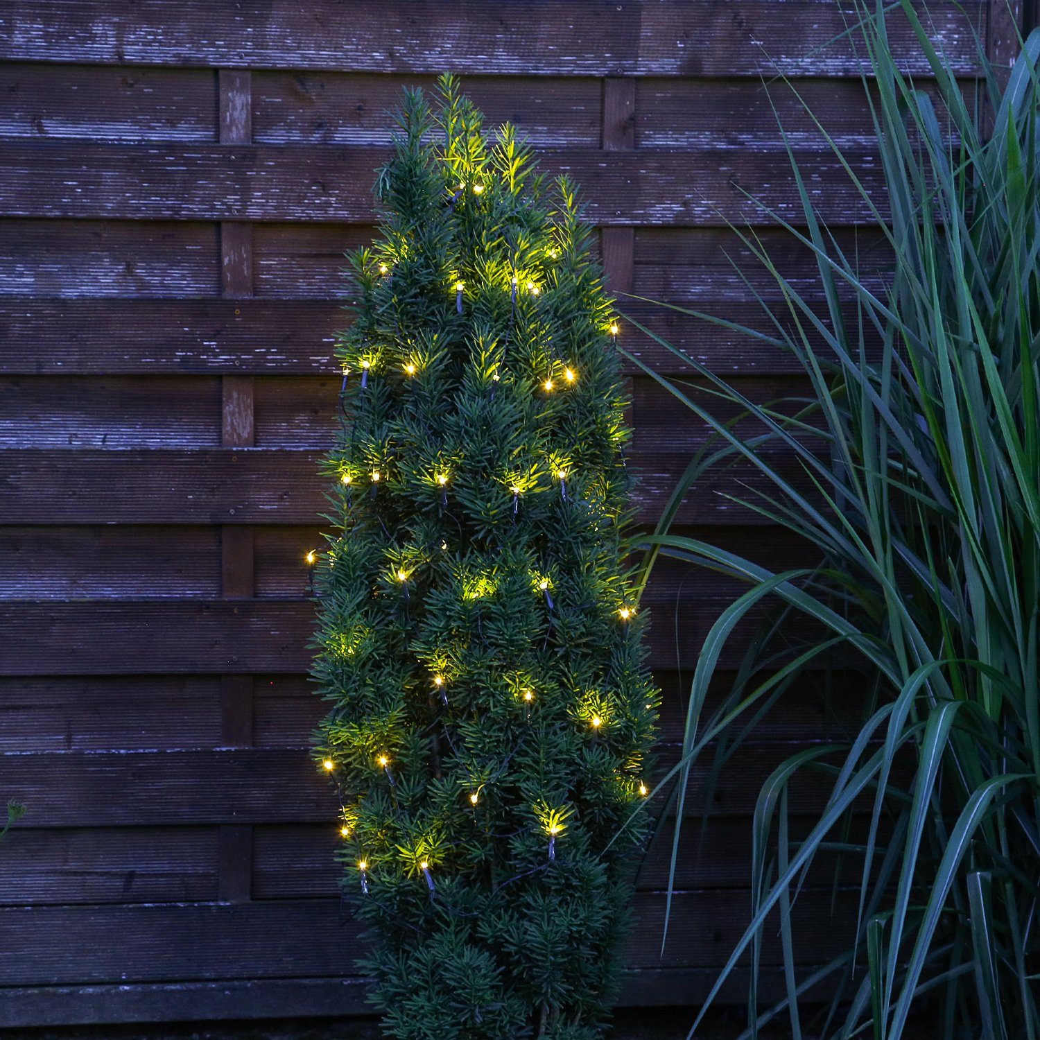 35cm, Buchsbaum Kugelnetz Flash-Effekt LED-Lichternetz Lichternetz MARELIDA Außen für LED 60-flammig