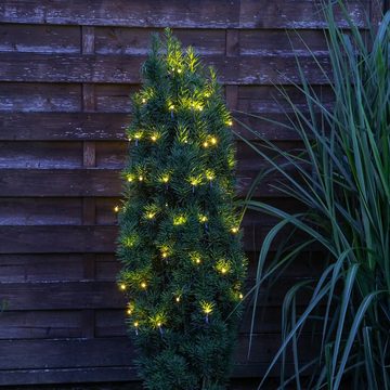 MARELIDA LED-Lichternetz LED Lichternetz Flash-Effekt für Buchsbaum Kugelnetz Außen 35cm, 60-flammig