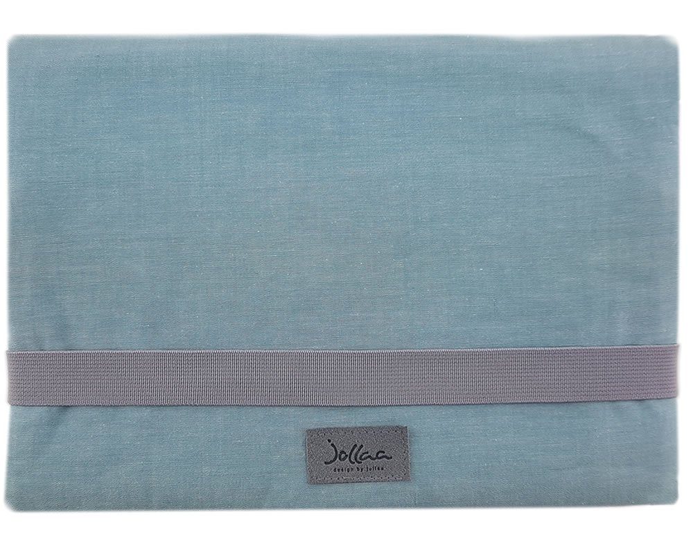 JOLLAA Windeltasche Woven Old Green, kleine Wickeltasche für Windeln & Feuchttücher, Wickelmäppchen