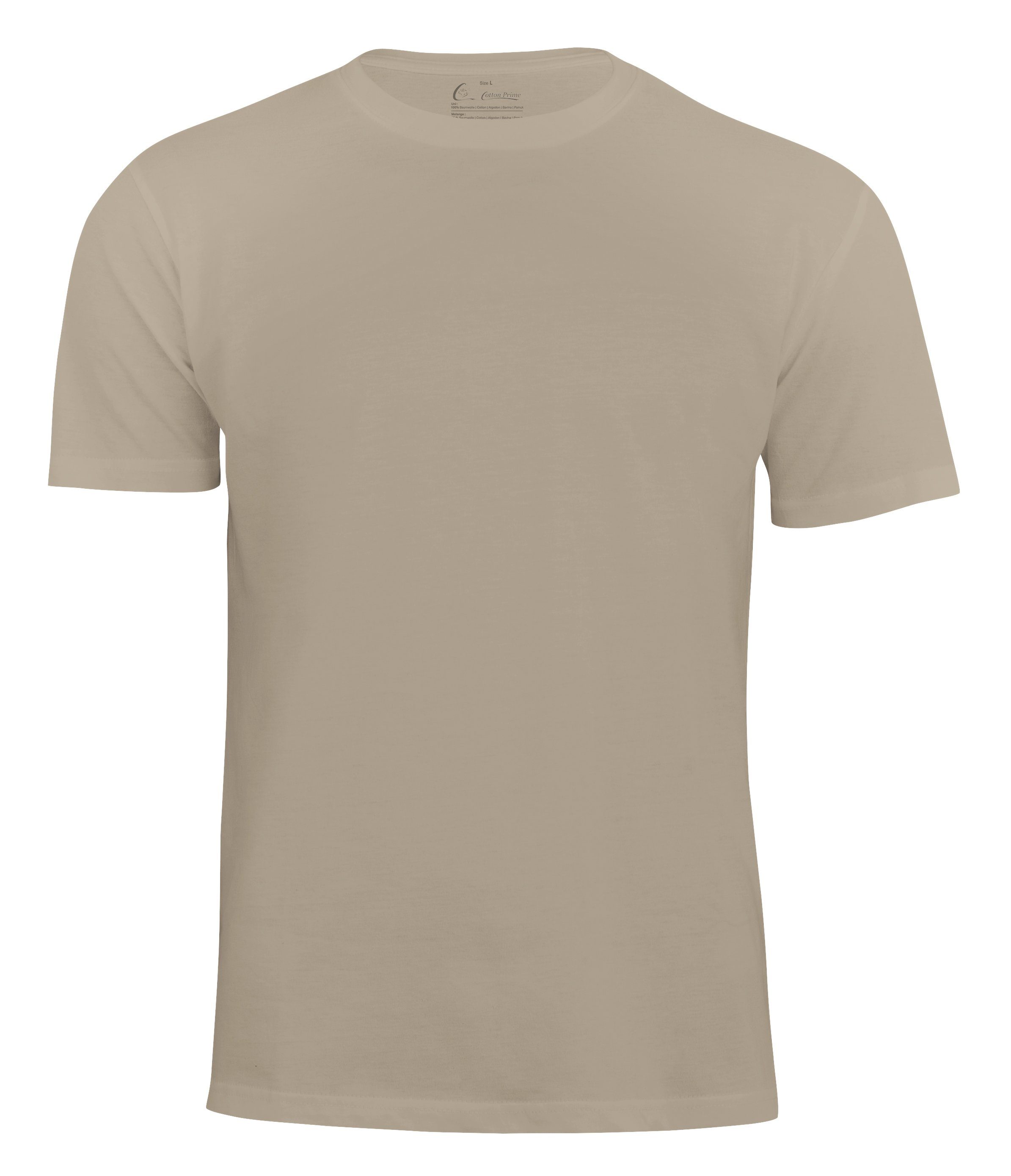 O-Neck Tee Beige - Prime® T-Shirt Cotton