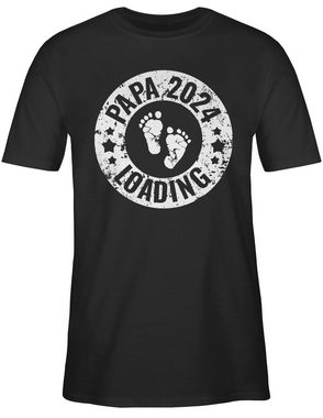 Shirtracer T-Shirt Papa 2024 loading I Vater werden Vatertag Geschenk für Papa