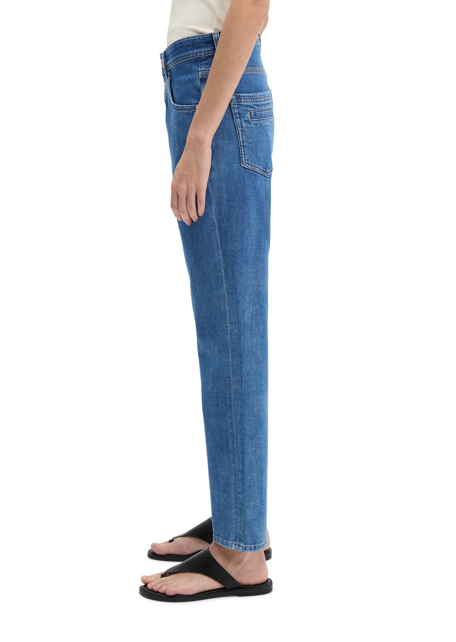 Marc O'Polo Boyfriend-Jeans mit zwei Knöpfen