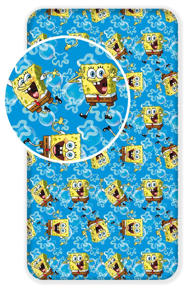 Sponge Bob Spannbettlaken Sponge Bob, Renforcé, Gummizug: rundum
