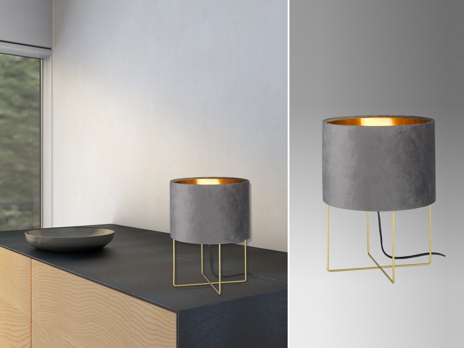 FISCHER & HONSEL LED Nachttischlampe, Dimmfunktion, LED wechselbar, Warmwei günstig online kaufen