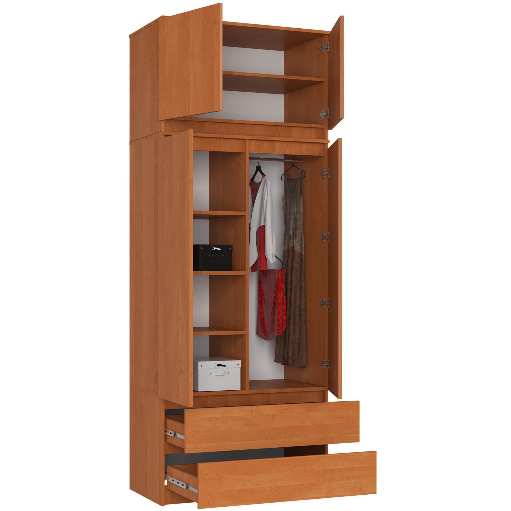 Raumhirsch Furniture Kleiderschrank Moderner Kleiderschrank – Eleganter Stauraum – Schlafzimmerschrank Robustes Möbelstück aus Spanplatte, Maße: 90 x 234 x 51 cm