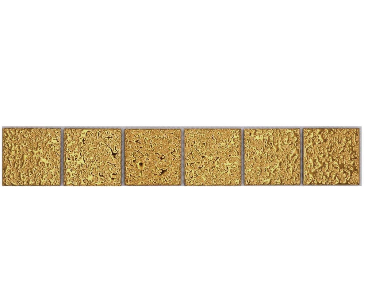 Mosani Fliesen-Bordüre Mosaik Borde Bordüre Gold Struktur