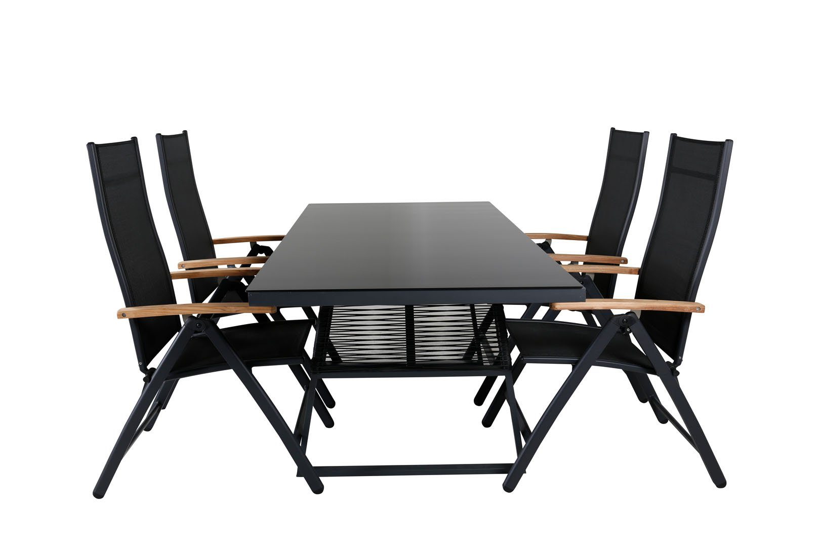 ebuy24 Garten-Essgruppe Dallas Gartenset Tisch 90x193cm und 4 Stühle Panam