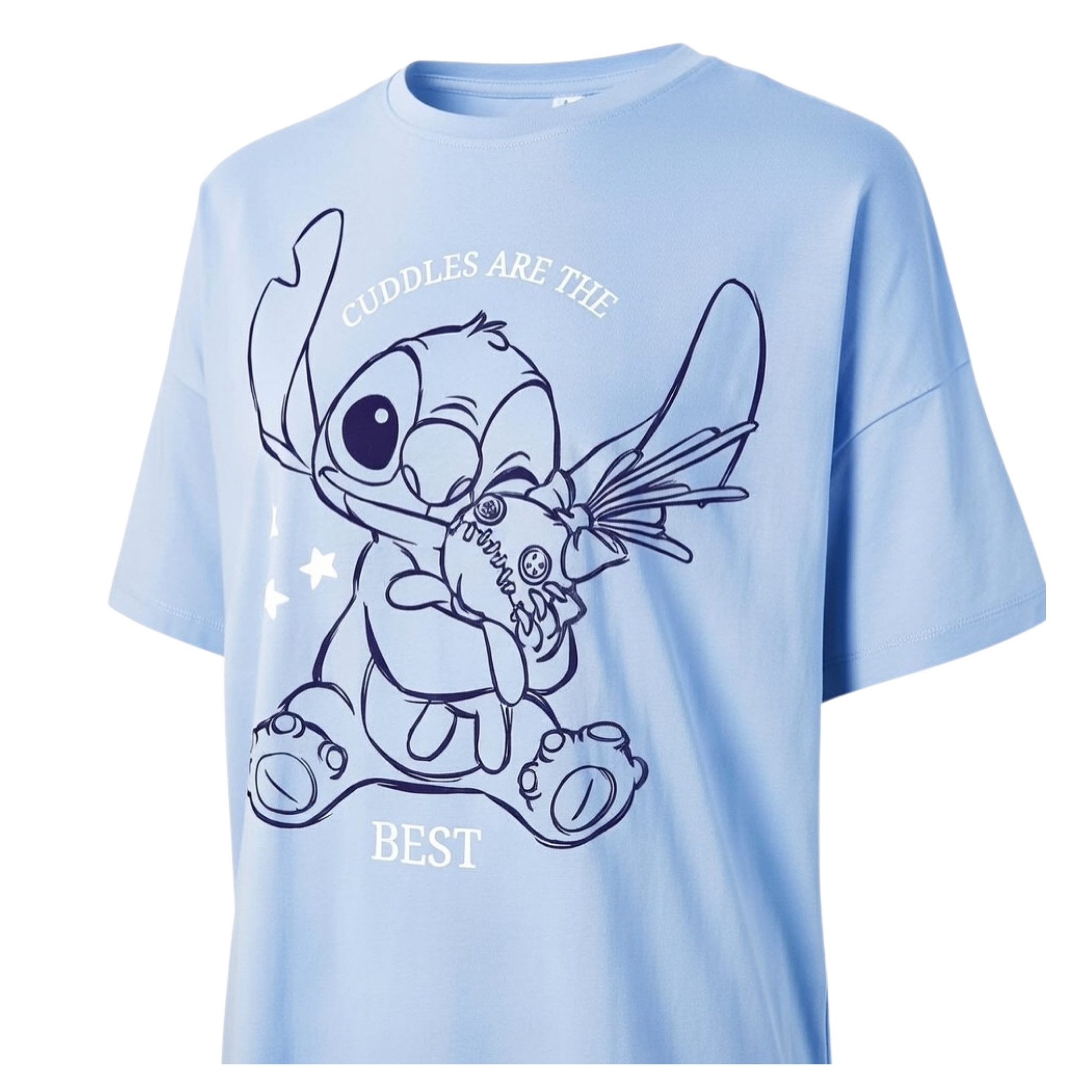 Lilo & Stitch T-Shirt Lilo & Stitch T-Shirt, 100% Baumwolle, Größen S bis L, Stitch & Angel