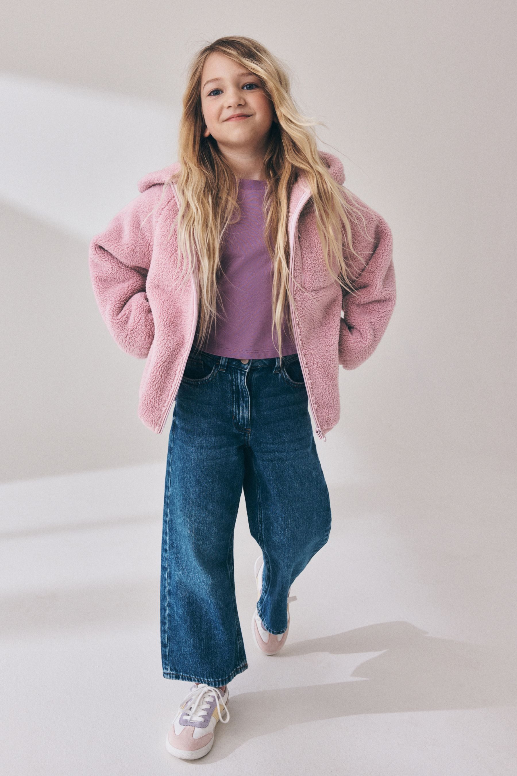 Next Fleecejacke Kapuzenjacke aus Fleece (1-St) – Bild 4 von 5