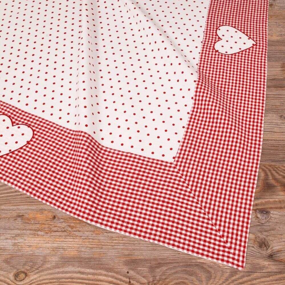 matches21 HOME & HOBBY Tischdecke Tischdecke LISE Herz Landhausstil rot, 10 günstig online kaufen