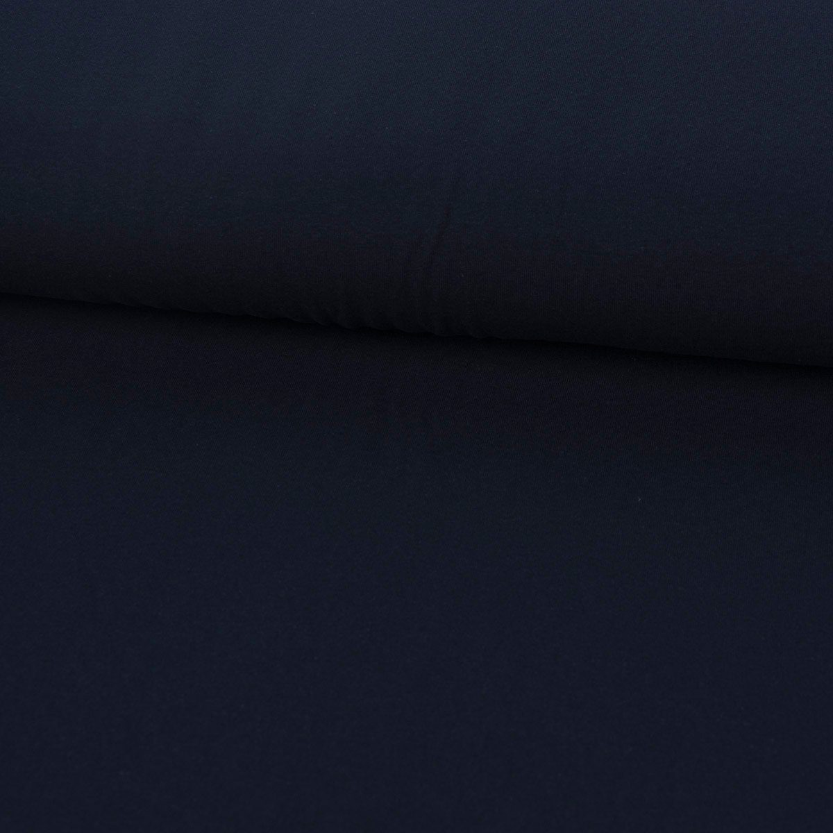 SCHÖNER LEBEN. Stoff Baumwolljersey Jersey Recycling einfarbig navy meliert 1,5m Breite, aus recyceltem Material