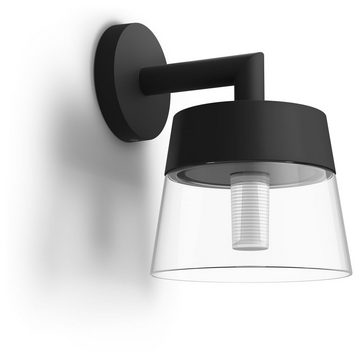 Philips Hue LED Außen-Wandleuchte White & Color Ambiance Attract - Wandleuchte, schwarz, keine Angabe, Leuchtmittel enthalten: Ja, fest verbaut, LED, warmweiss, Aussenlampe, Aussenwandleuchte, Outdoor-Leuchte
