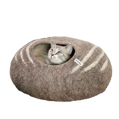 naturling Katzenzelt Filz Katzenhöhle, kuscheliger Katzen Schlafplatz
