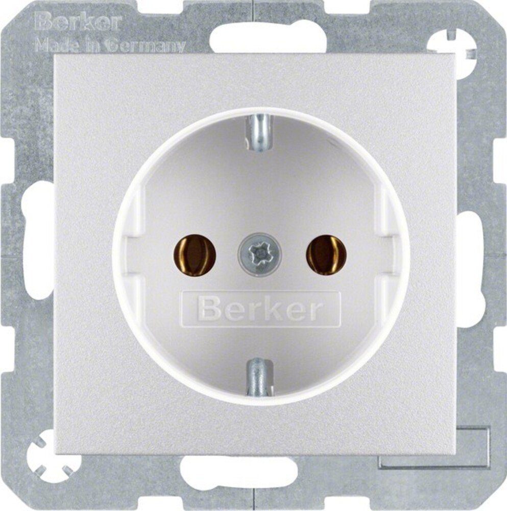 Berker Klemmen Berker Schuko-Steckd.alu matt 47431404