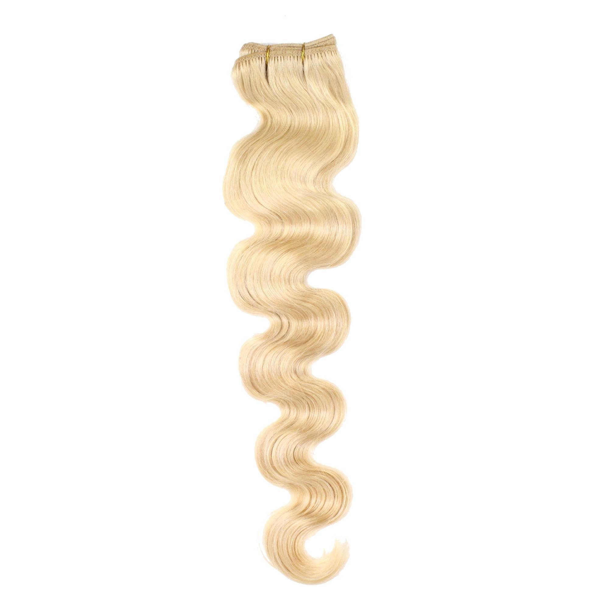 40cm Lichtblond Echthaar-Extension Echthaartresse Gewellte hair2heart #9/0