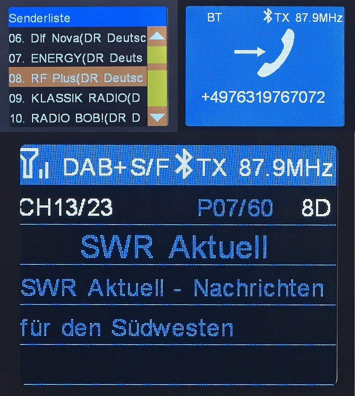 Volt 12/24 über Auto Stromversorgung: Kfz-Zigarettenanzünder auvisio DAB-Empfänger KFZ-Transmitter FMX-680.dab DAB+