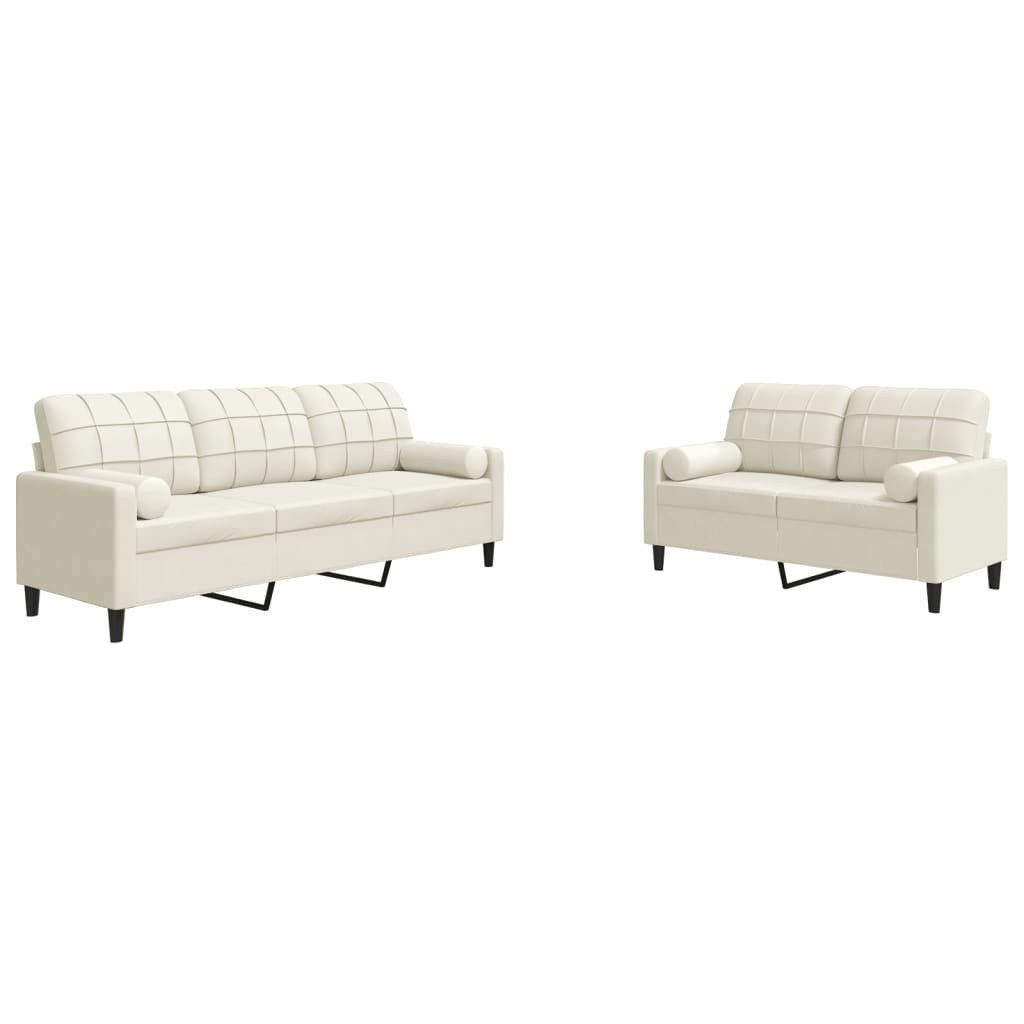 vidaXL Sofa 2-tlg. Sofagarnitur mit Kissen günstig online kaufen