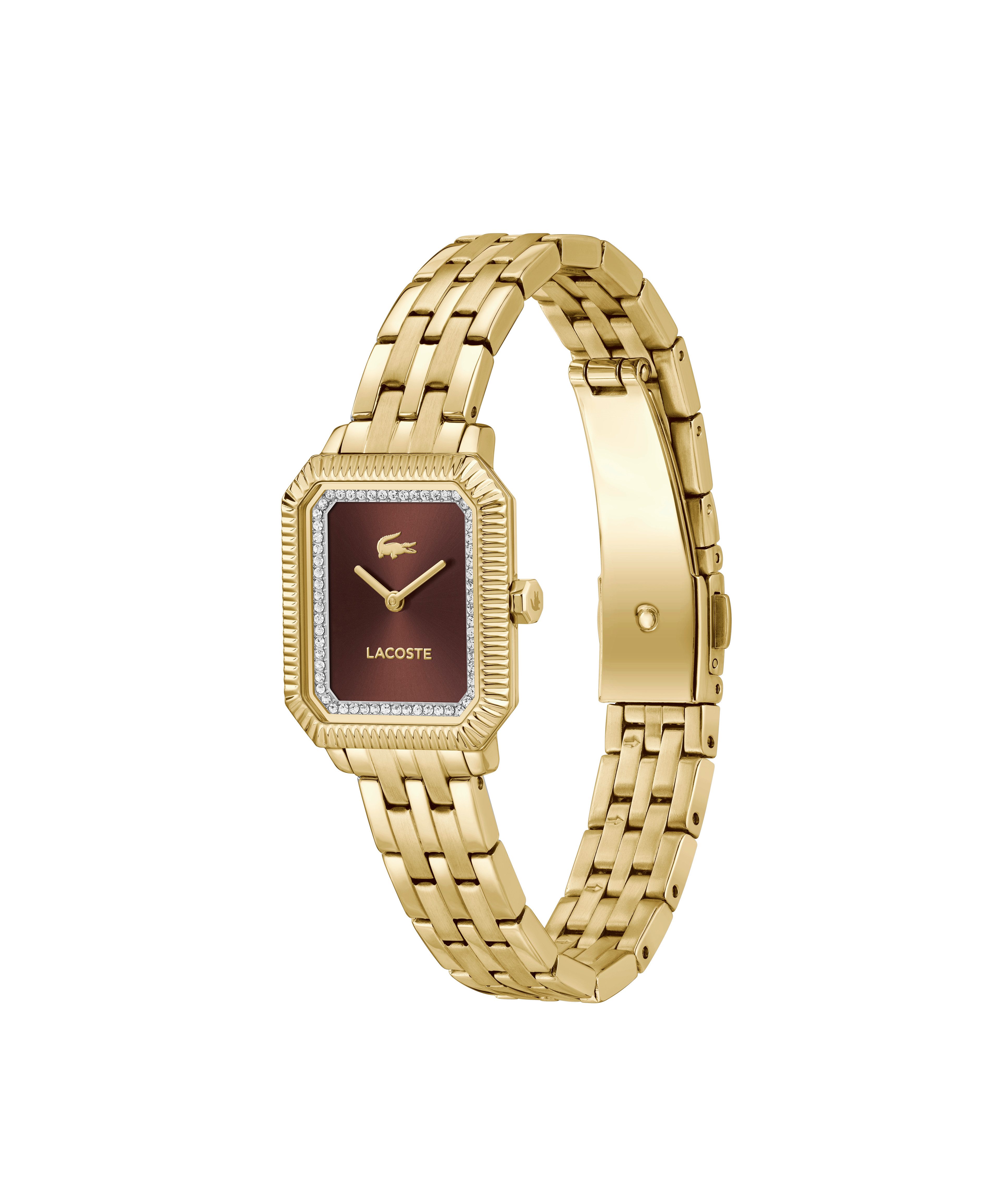 Lacoste Quarzuhr LACOSTE PARISIENNE 2001517, Armbanduhr, Damenuhr, Edelstahlarmband, analog, Glaskristalle