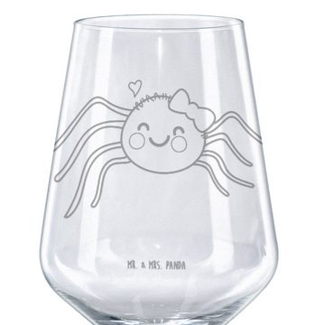 Mr. & Mrs. Panda Rotweinglas Spinne Agathe Freude - Transparent - Geschenk, Hochwertige Weinaccess, Premium Glas, Spülmaschinenfest