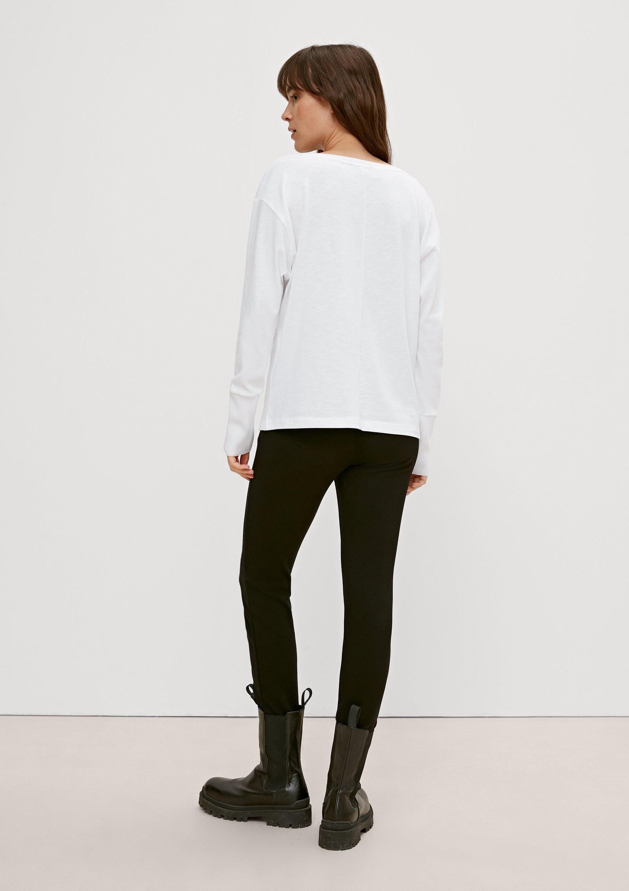 comma Langarmshirt T-Shirt Langarmshirt aus Modalmix