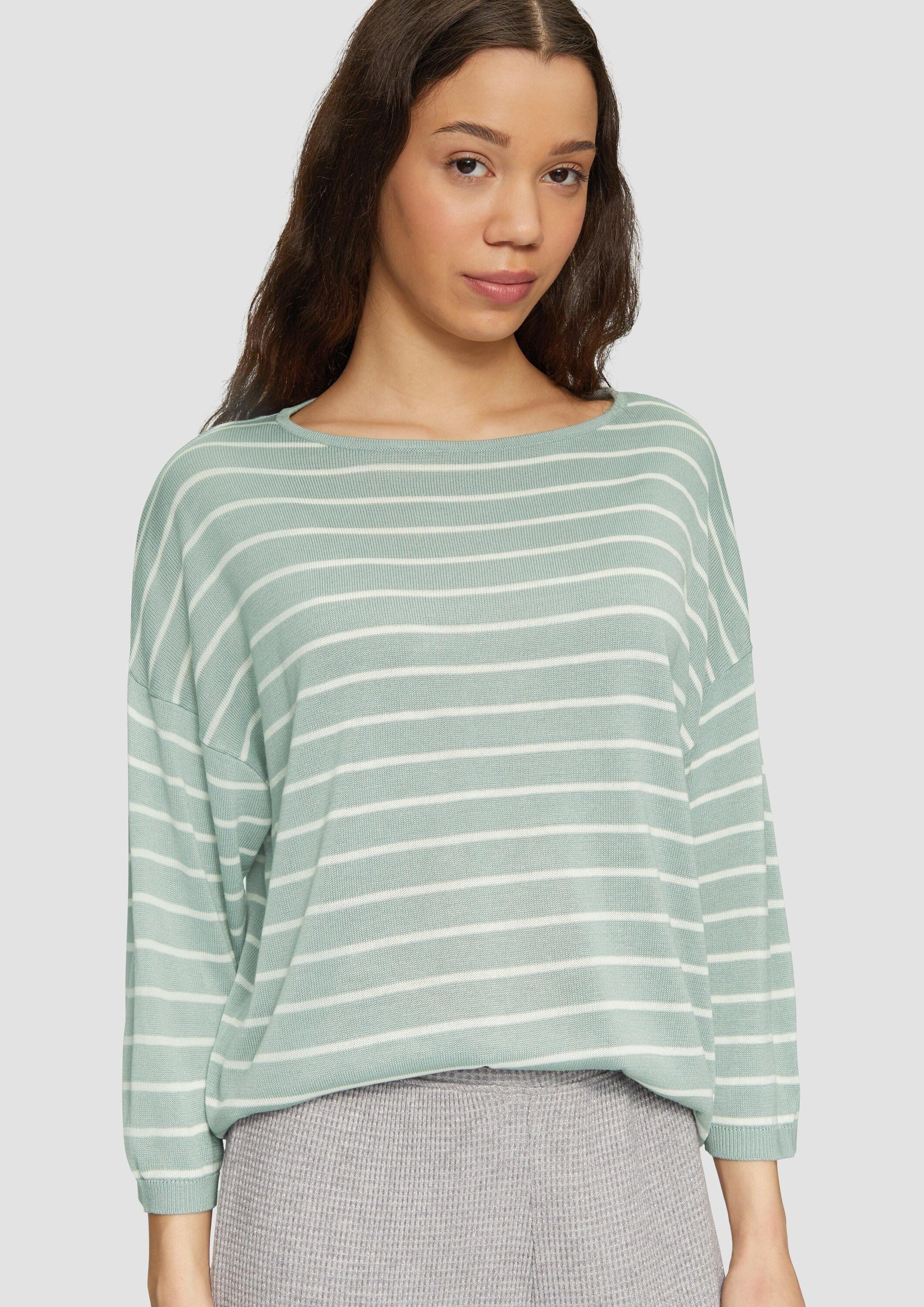 QS Longpullover Strickpullover Leichter Strickpullover aus Viskosemix günstig online kaufen