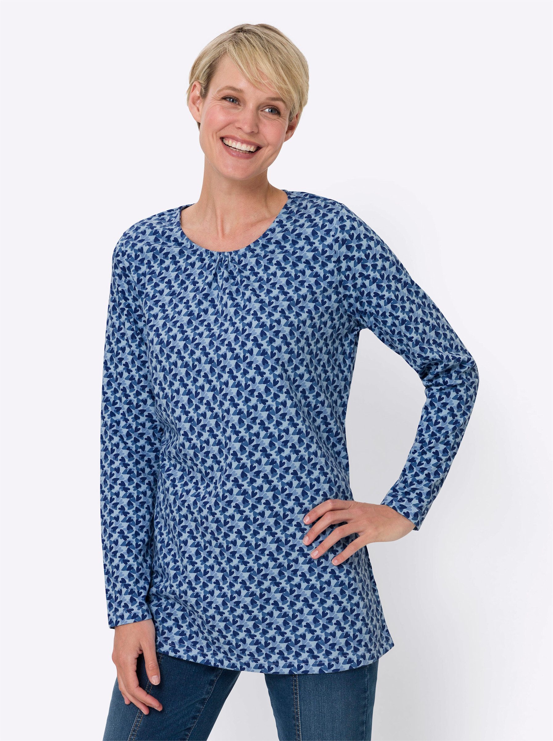 Sieh an! T-Shirt Longshirt Langarm günstig online kaufen
