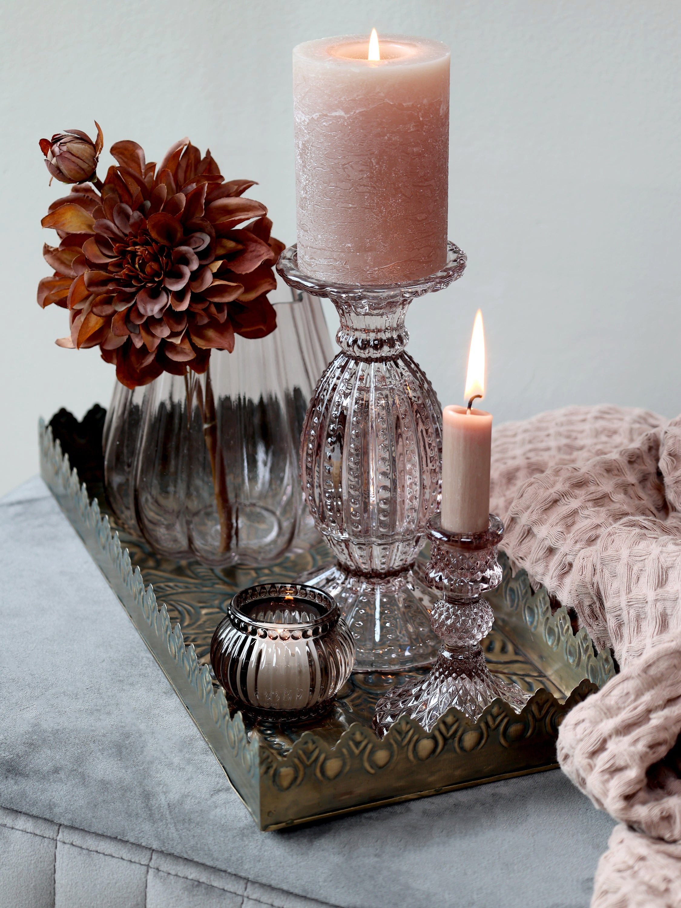 Chic Antique Kerzenständer Kerzenständer mit Perlkante – Chic Antique, Taube