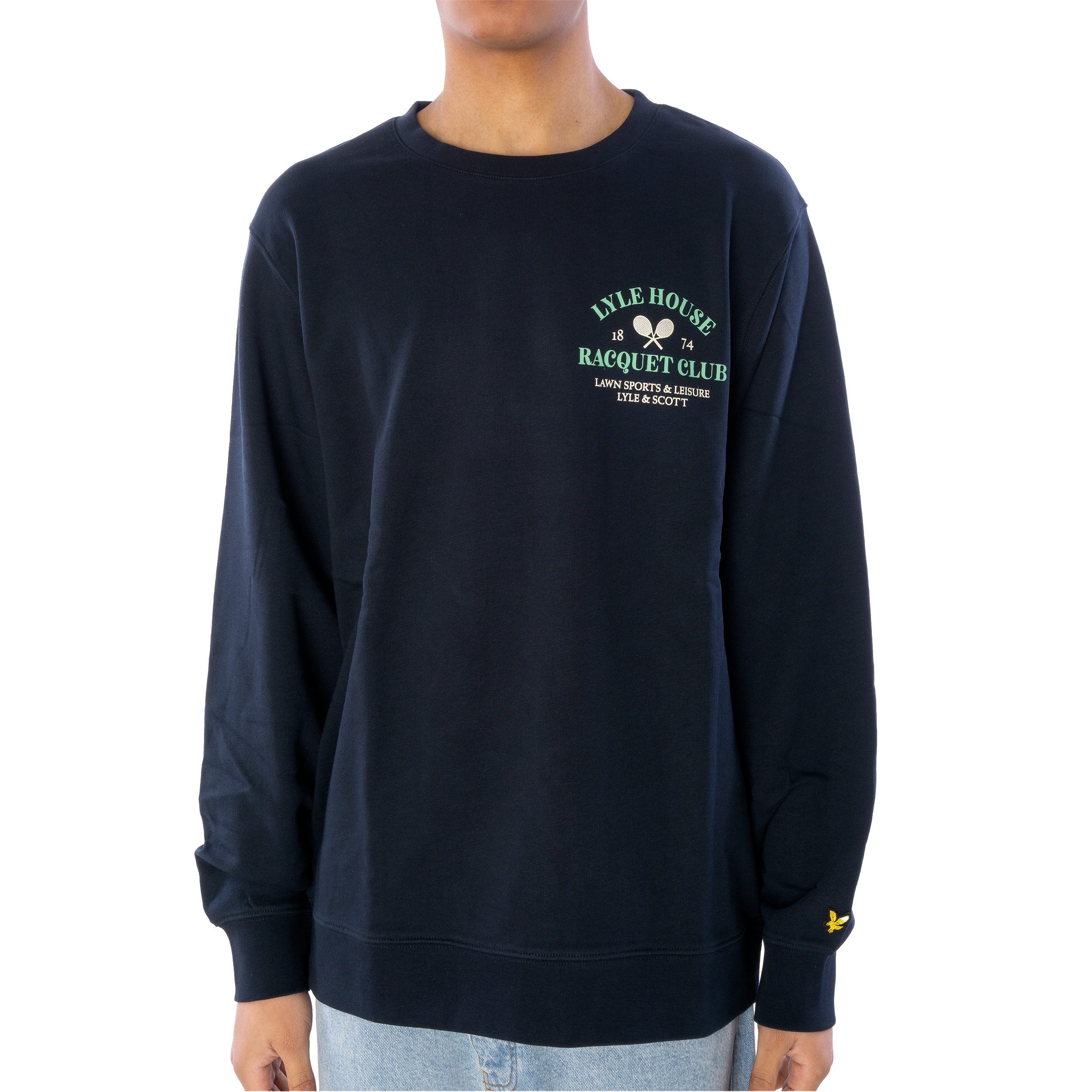 Lyle & Scott Sweater Sweatpulli Lyle & Scott Racquet Club Gra, G L, F dark navy