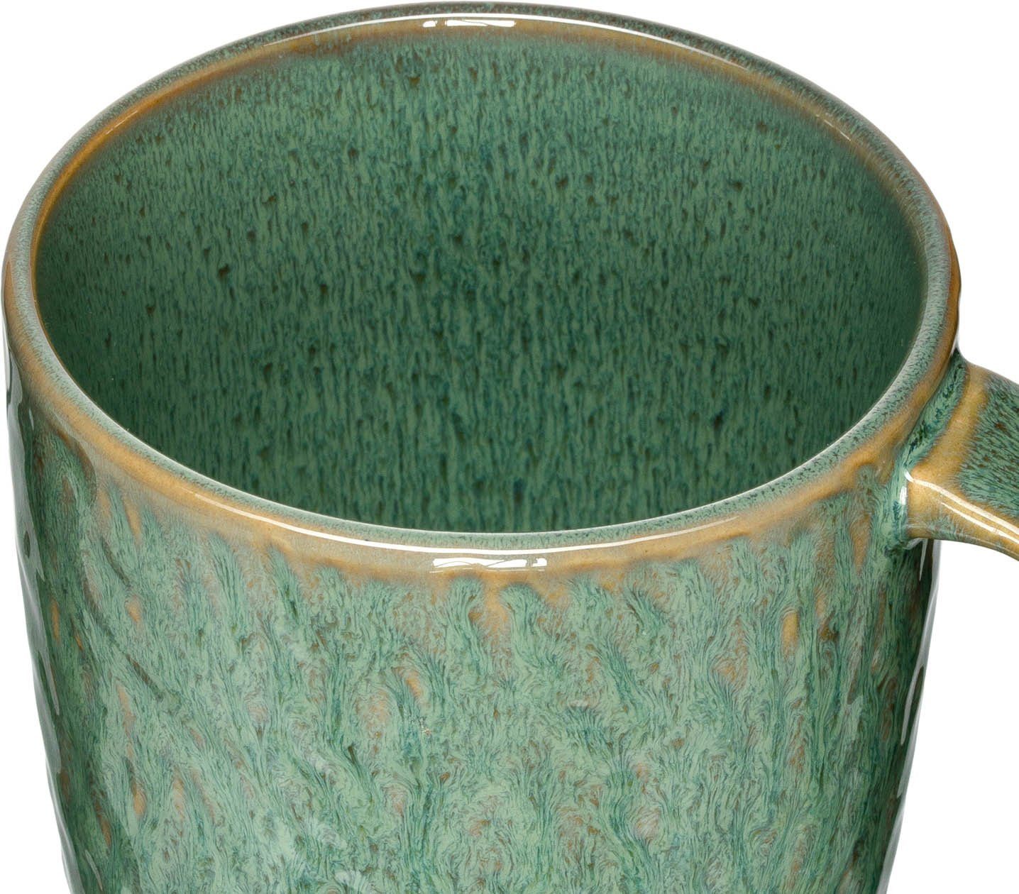 430 ml, LEONARDO Keramik, Becher Matera, grün 6-teilig