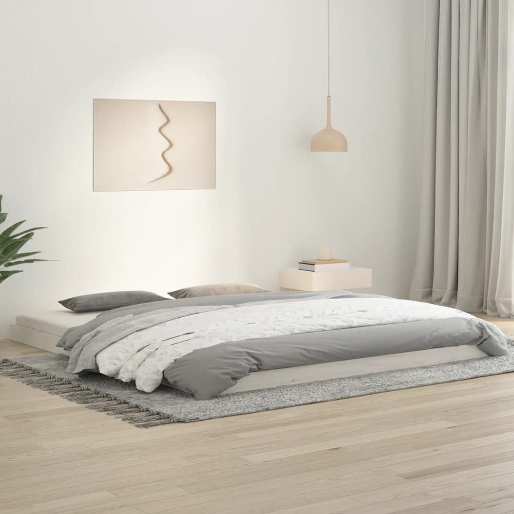 furnicato Bettgestell Massivholzbett Weiß 180x200 cm günstig online kaufen