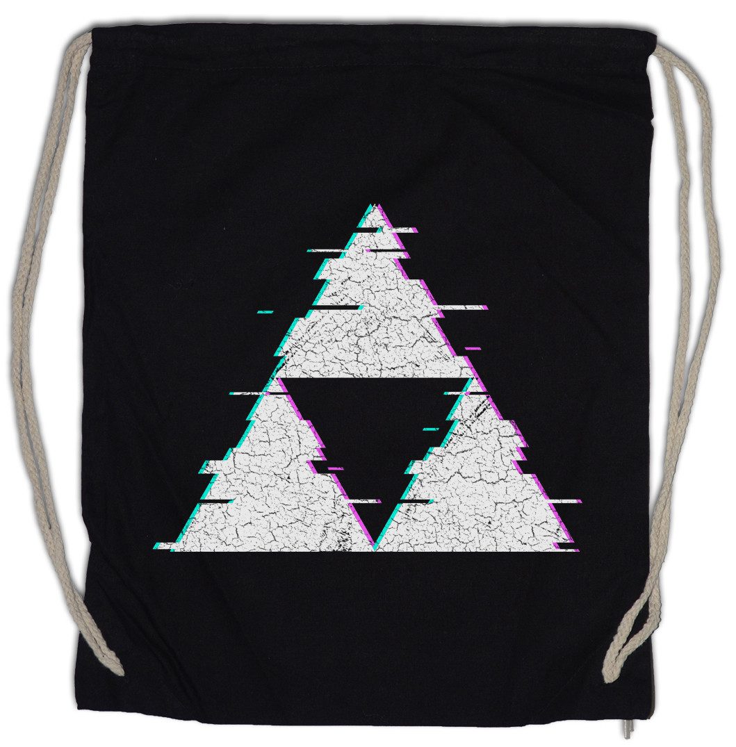 Turnbeutel Triforce Glitch Turnbeutel Symbol Sign Logo Insignia Golden Power