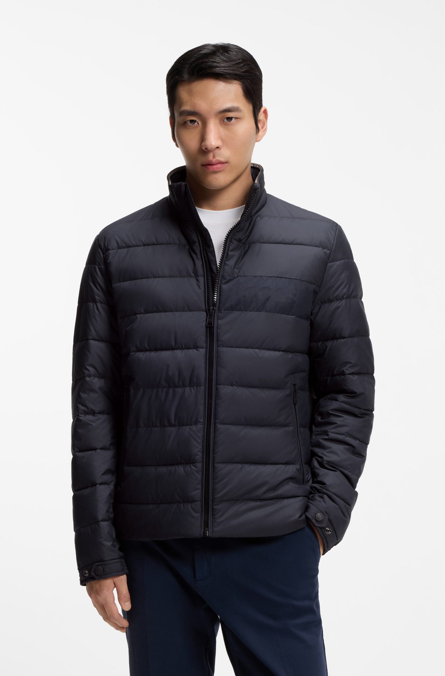 BOSS Cenitos Premium Menswear mit Stehkragen, regular fit