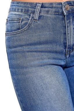 Elara High-waist-Jeans Elara Damen Jeans EL01D2 Blau-56 (8XL) (1-tlg)