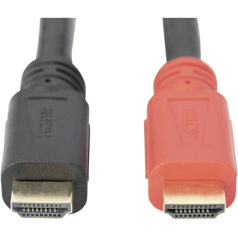 Digitus aktives HDMI-Anschlusskabel mit Verstärker AK-330105-300-S HDMI-Kabel, vergoldete Steckkontakte