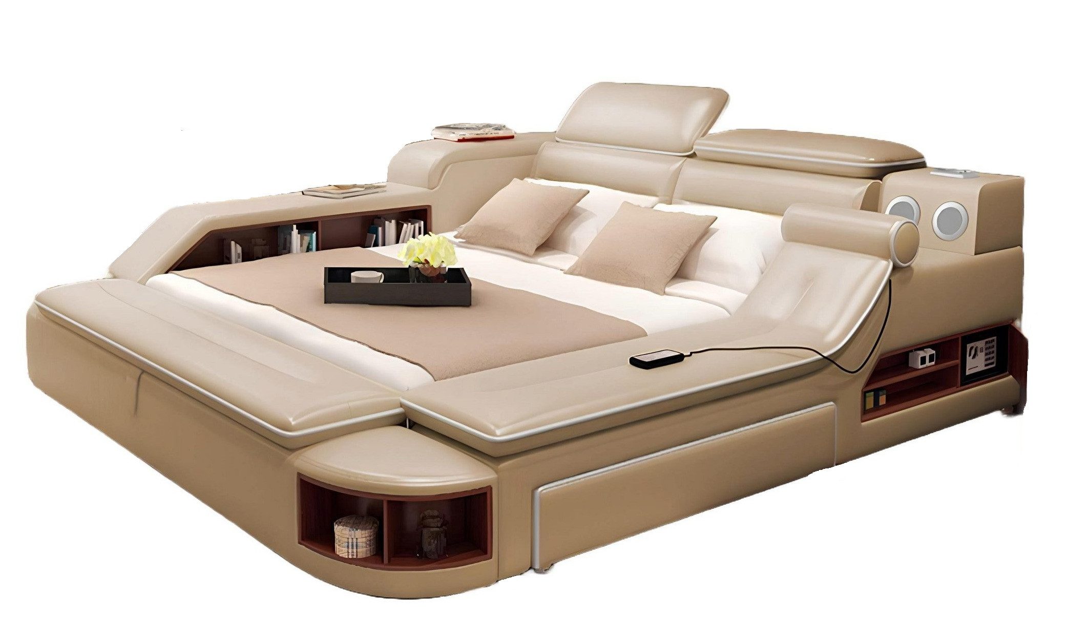 JVmoebel Multimediabett Multifunktionales Bett mit USB-Anschluss und Soundfunktion (1-tlg., 1x Bett), Made in Europa