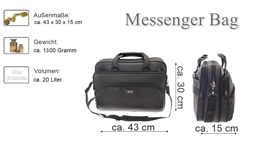 SHG Aktentasche ֎ XL Arbeitstasche Flugbegleiter Umhängetasche Schultertasc günstig online kaufen