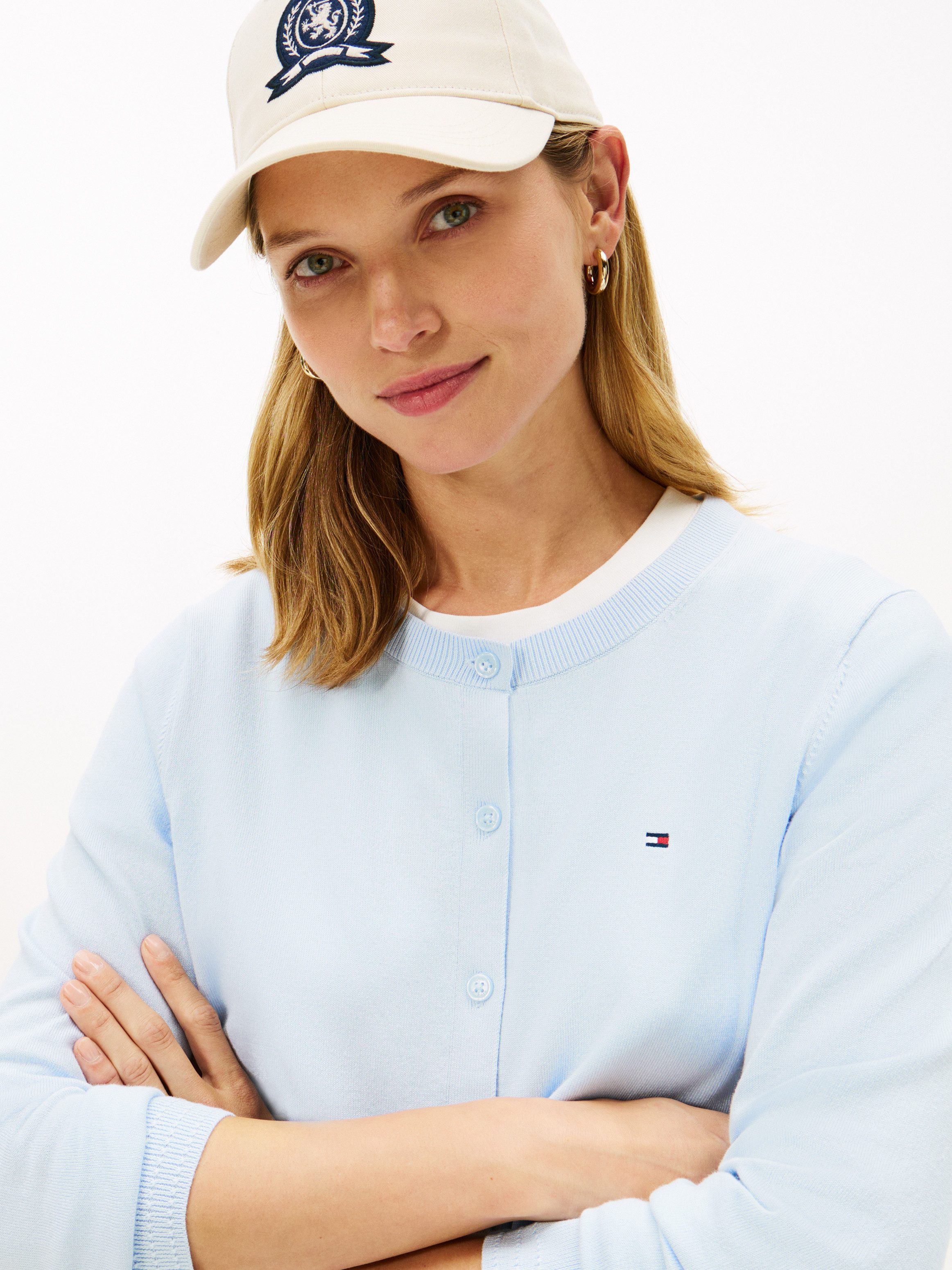 Tommy Hilfiger Cardigan CO JERSEY STITCH CARDIGAN Baumwollmischung, regular günstig online kaufen