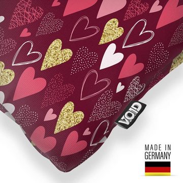Kissenbezug, VOID (1 Stück), Herzen Liebe Valentinstag Geschenk Muttertag Valentin Valentistag Ges